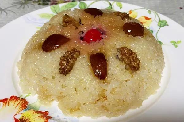 【猪油夹沙八宝饭】古法蒸糯米