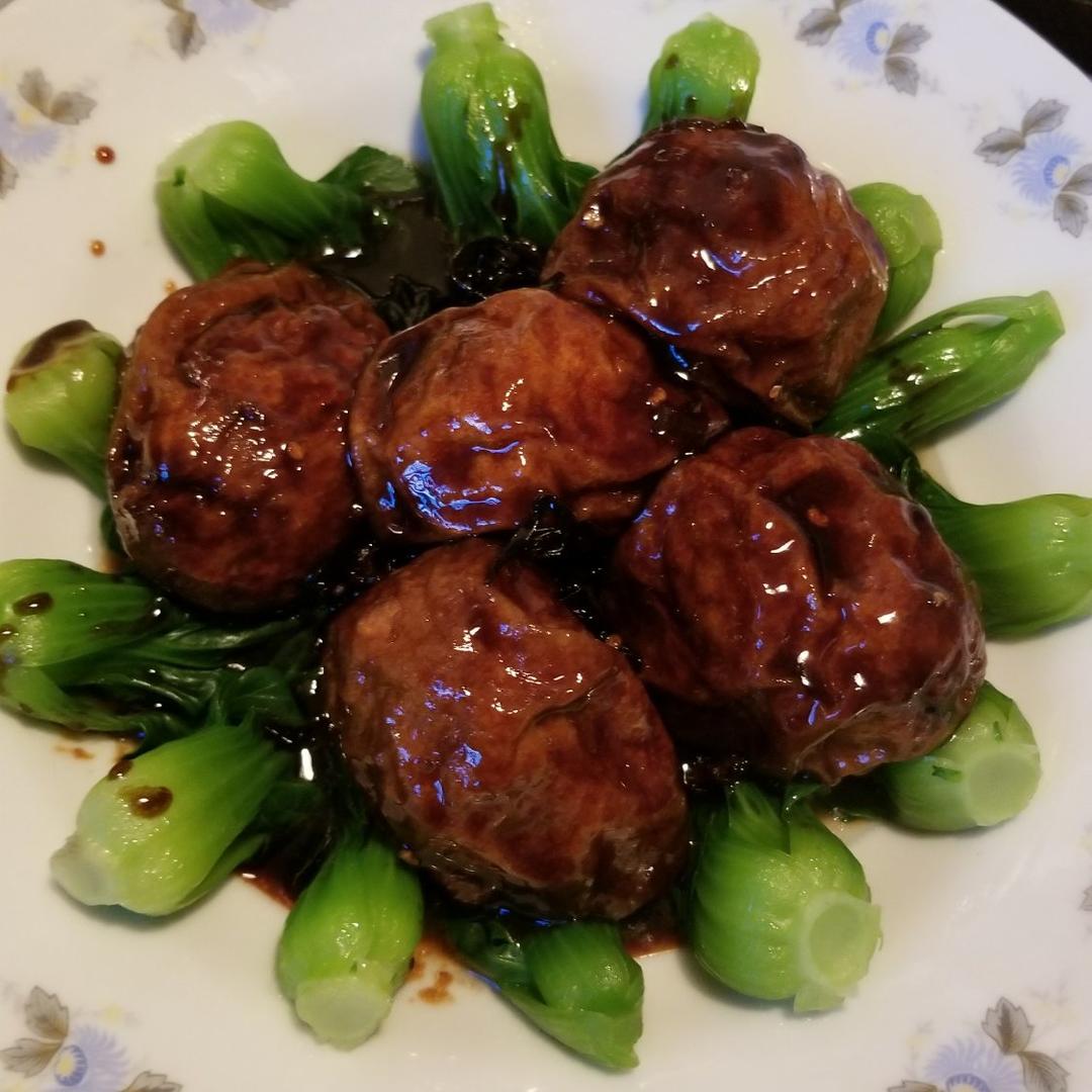 红烧油面筋塞肉