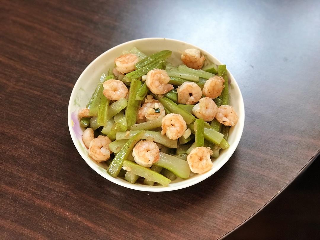 清炒虾仁付子瓜