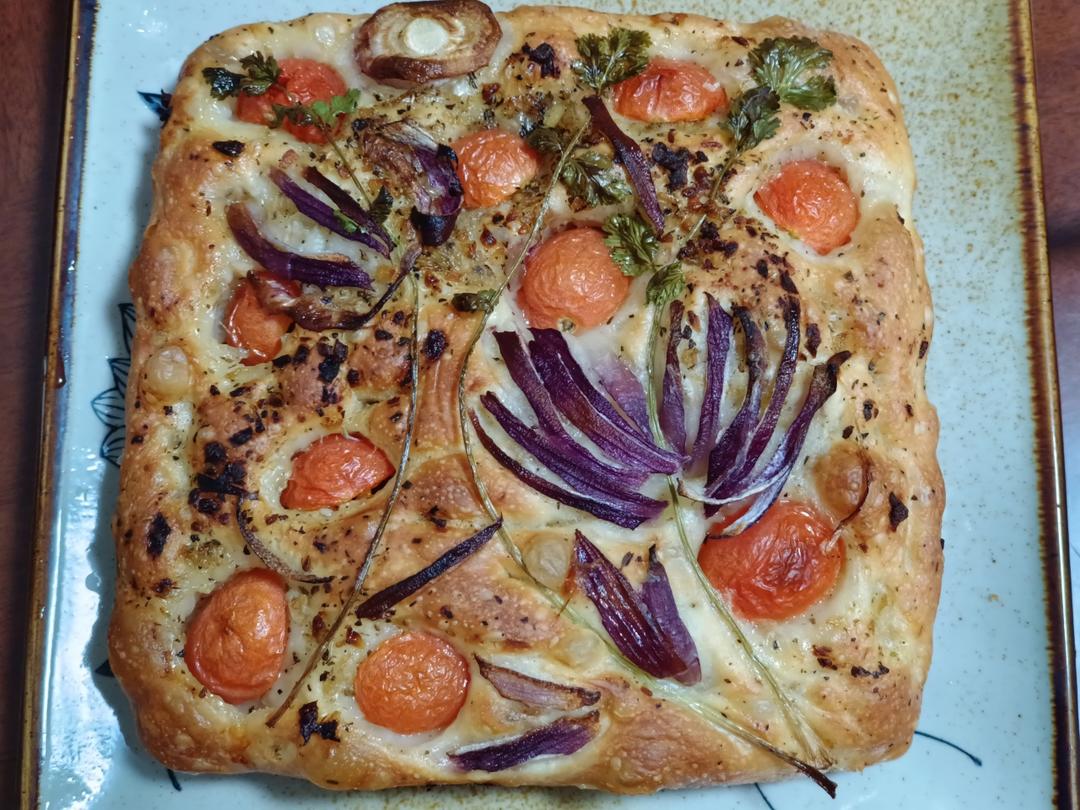 Focaccia 佛卡夏面包🍕冷藏发酵大气泡做法