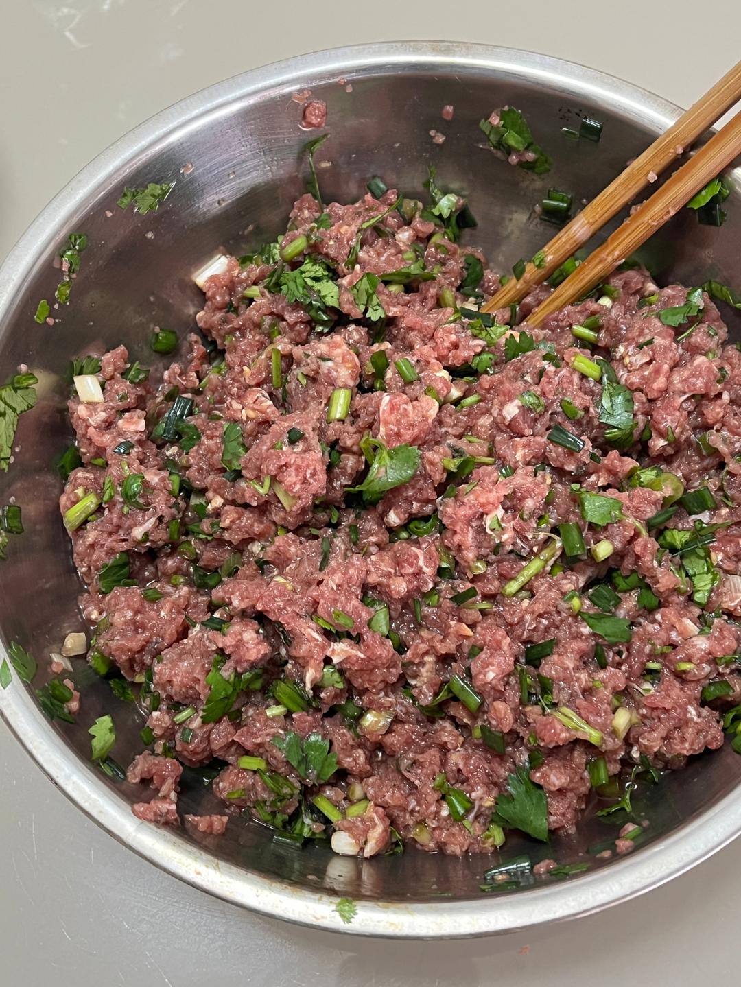 超简单的牛肉小葱馄饨馅✨