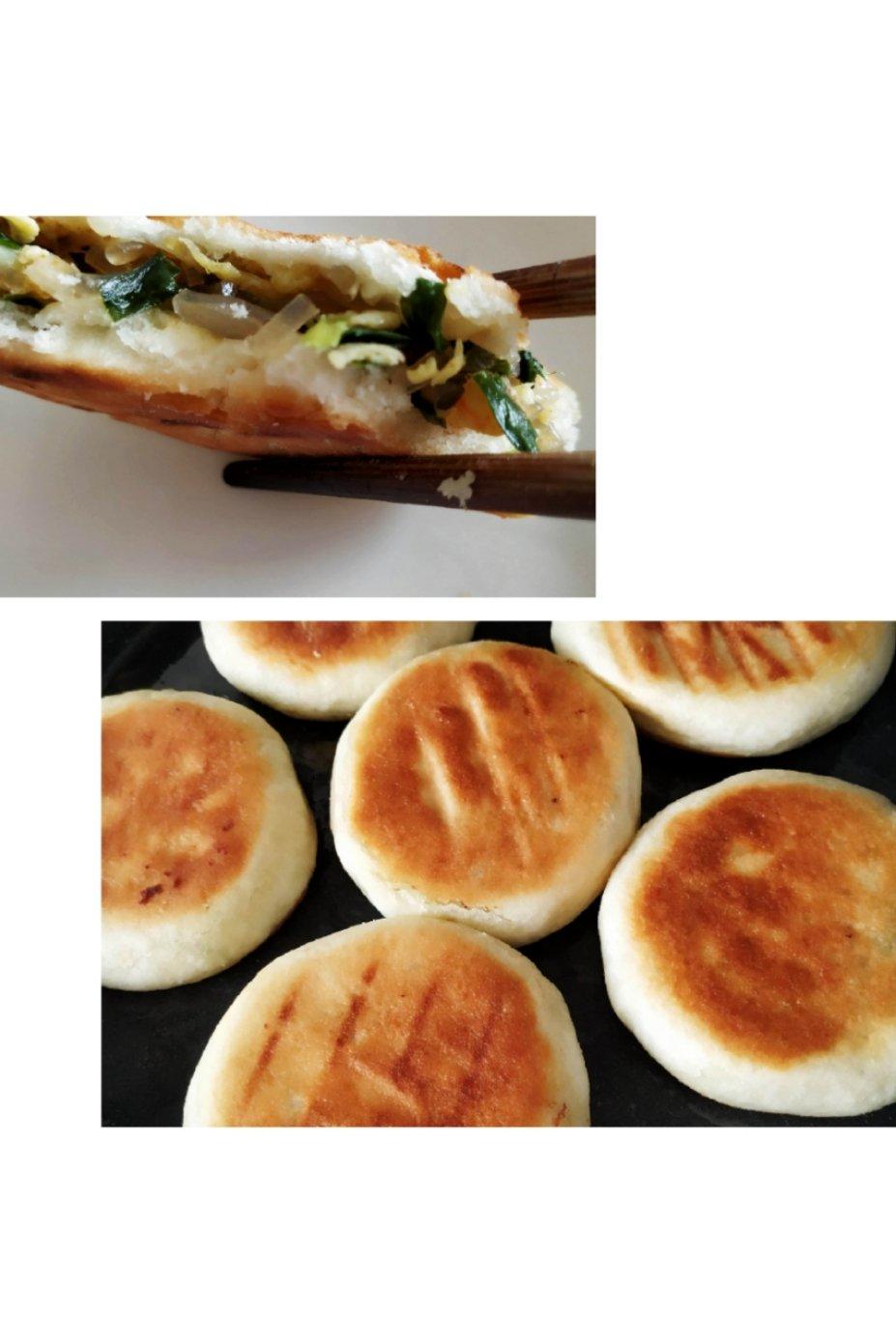 韭菜三鲜馅饼（发面）