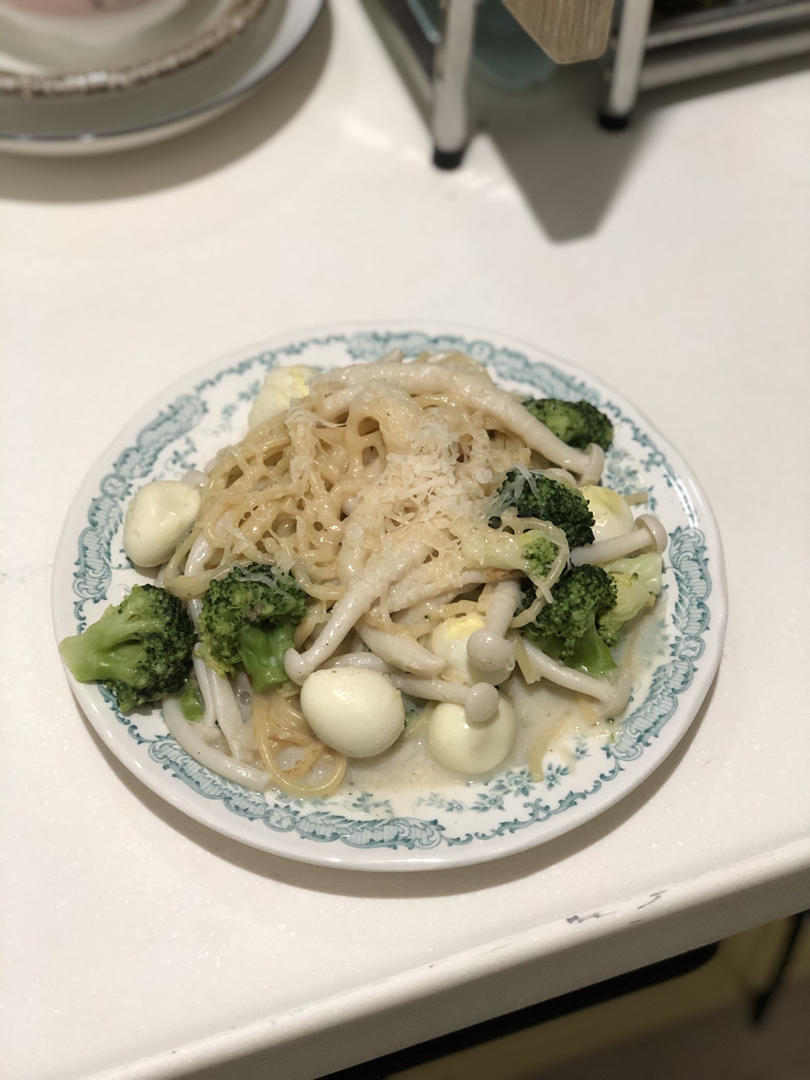 豆乳海鲜芦笋意面【健康一锅端】