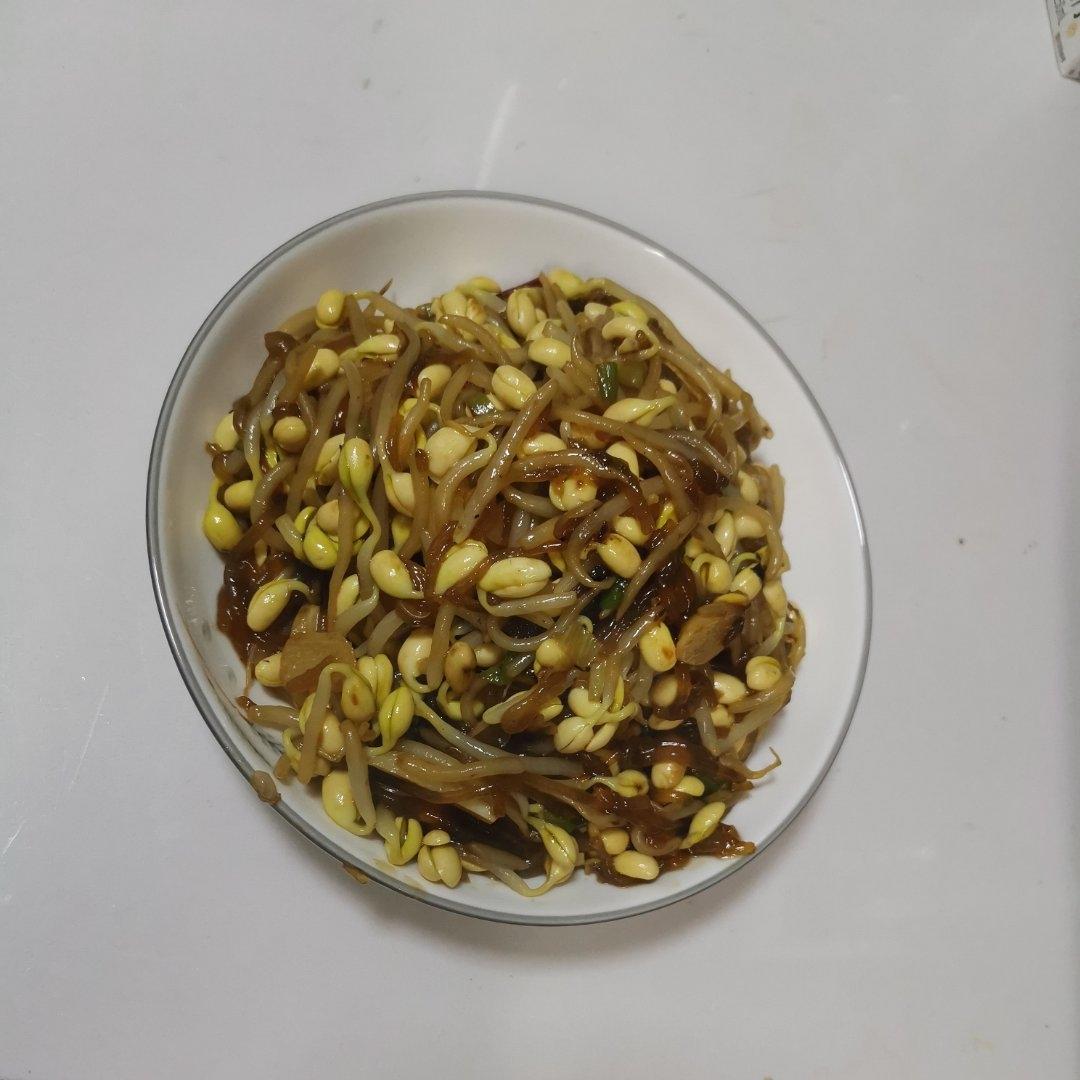 黄豆芽炒粉条