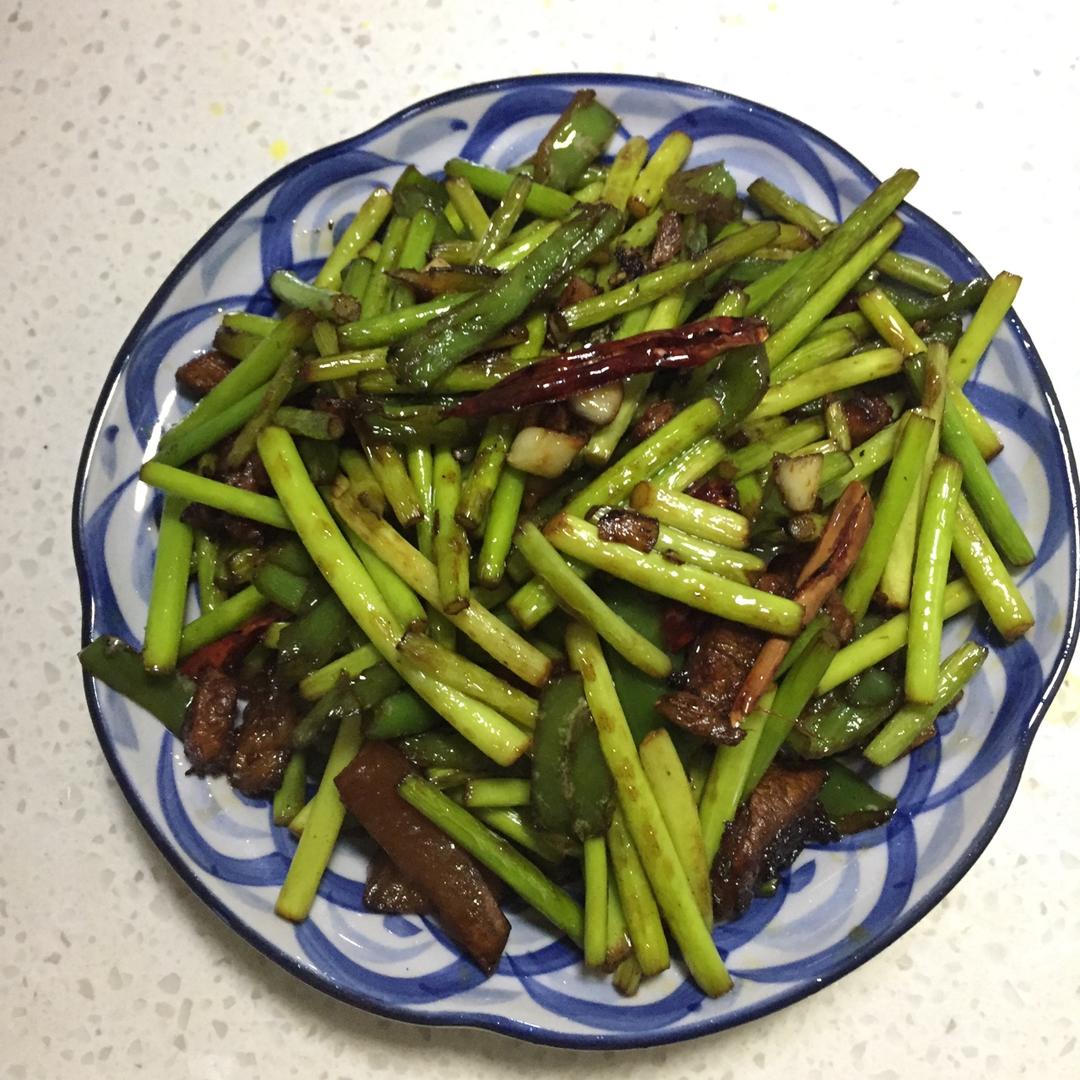 肉丝炒蒜苗