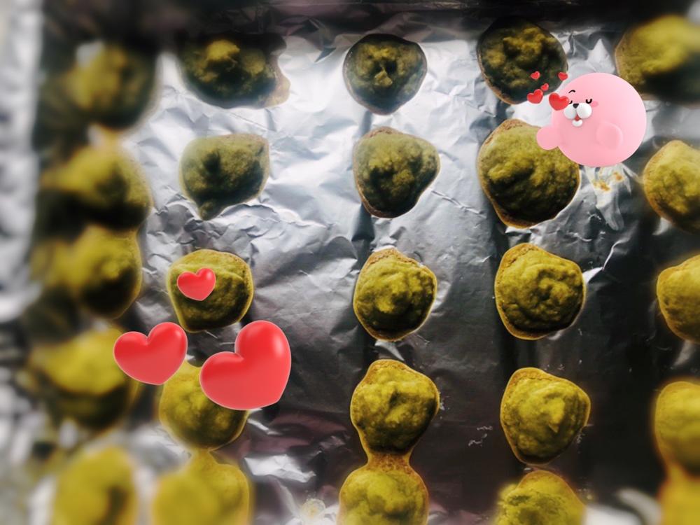 #无油无糖#伪·抹茶小点【椰香青汁鹰嘴豆小饼】