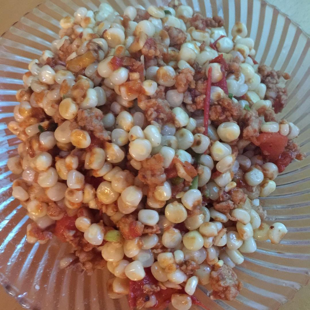 玉米炒肉末【超级下饭的快手家常菜】