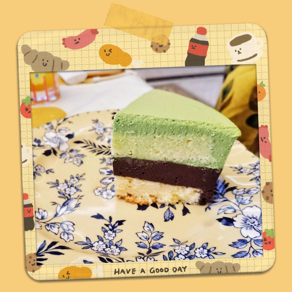 巧克力抹茶慕斯蛋糕