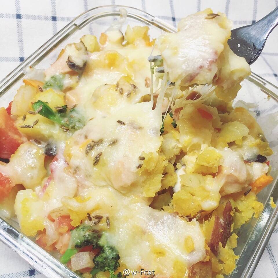 芝士焗土豆地瓜泥