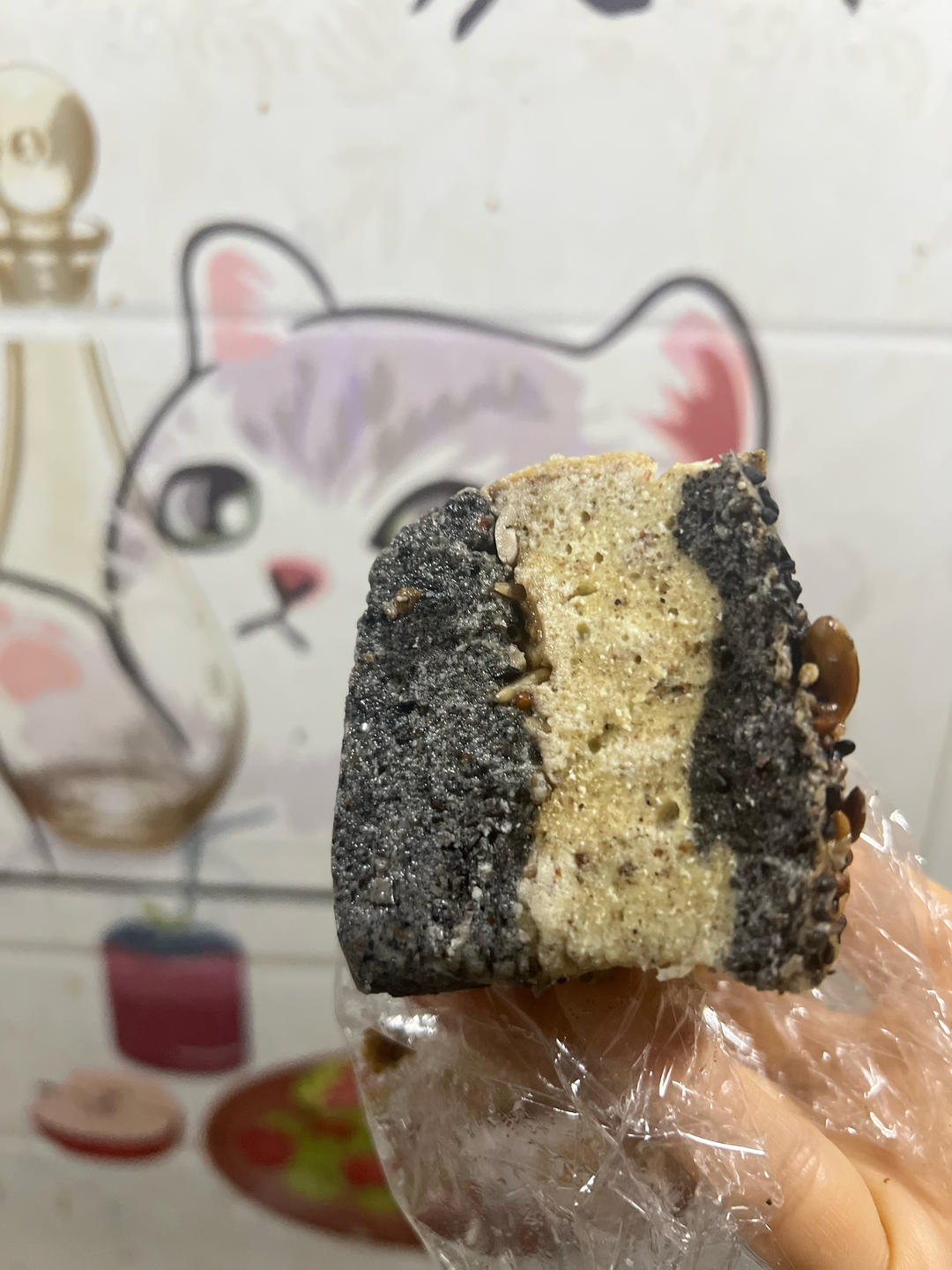 冰淇淋口感🍨黑芝麻豆腐蛋糕❗️减脂甜品