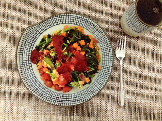 菠菜奶酪烘蛋 (无油快手早餐! )