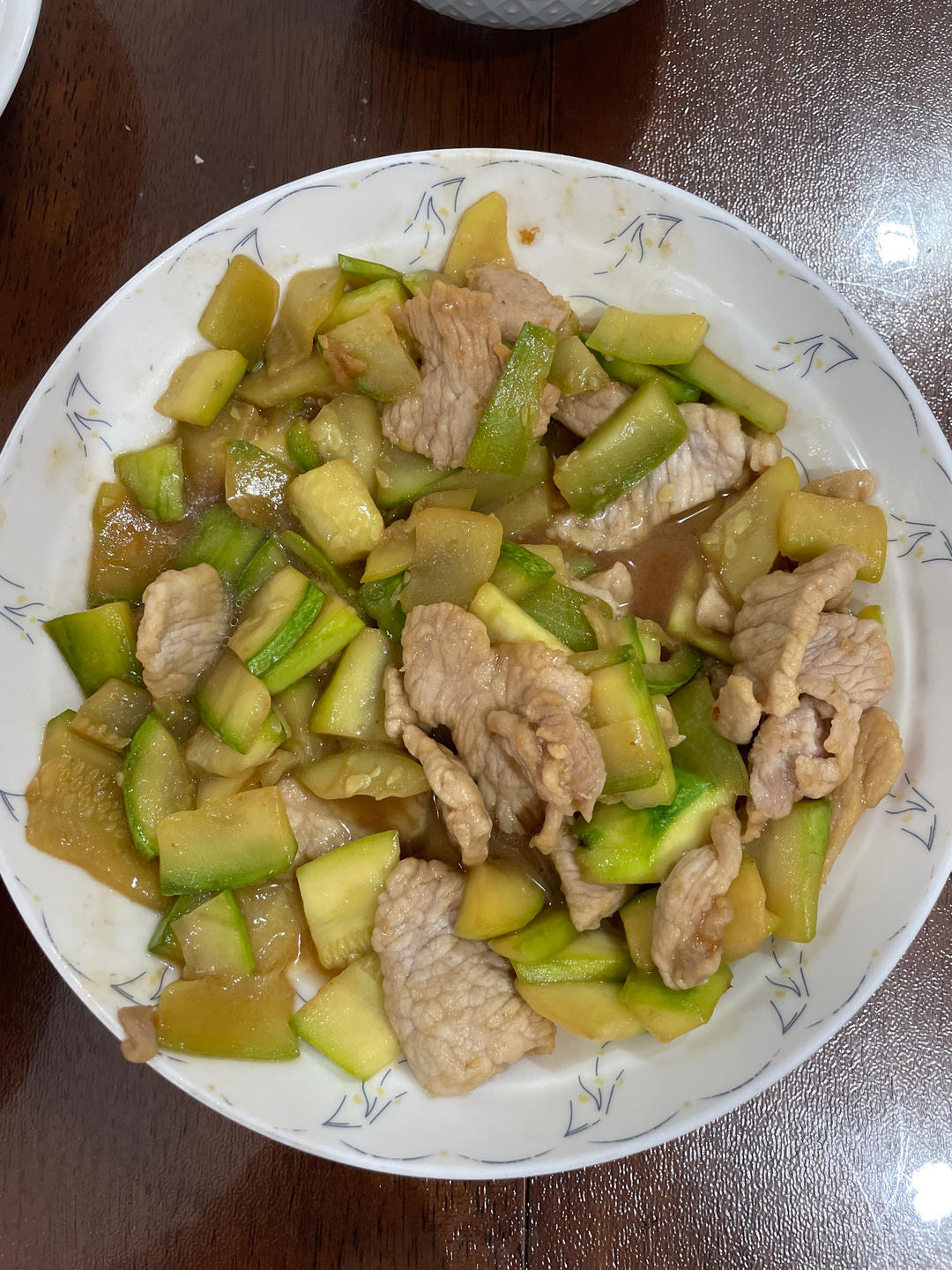 西葫芦炒肉片