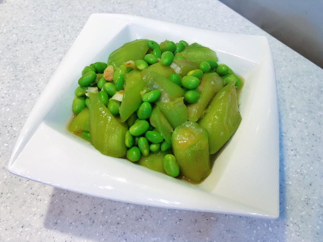 番茄丝瓜毛豆
