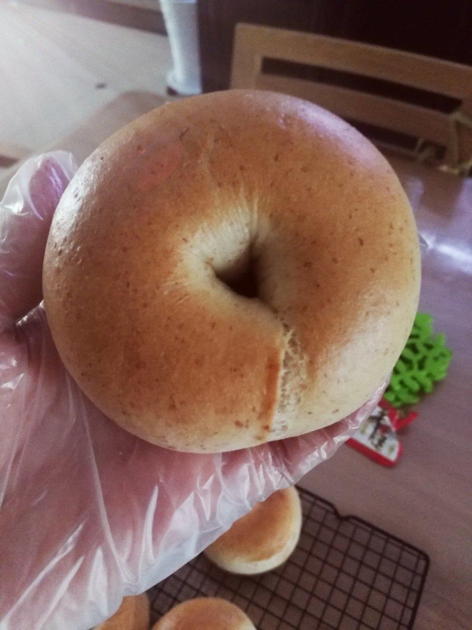 （无油）全麦黑麦贝果bagel~咬劲十足，越嚼越香