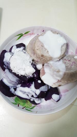 营养美味紫薯芋泥三明治~颜值爆表的做法 步骤1