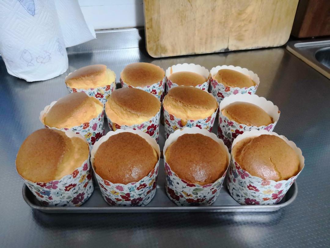 纸杯蛋糕 8寸戚风蛋糕的量