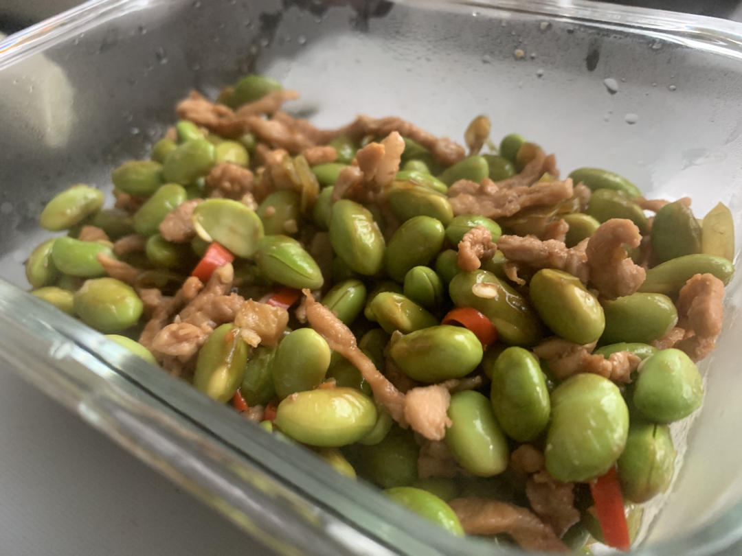 肉丝炒毛豆