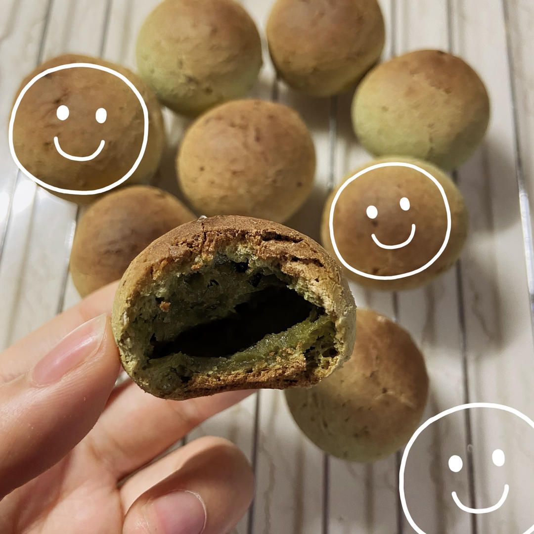 超简单。零基础不失败麻薯包，抹茶味可可味