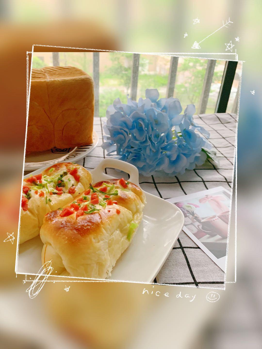 香葱火腿肉松面包