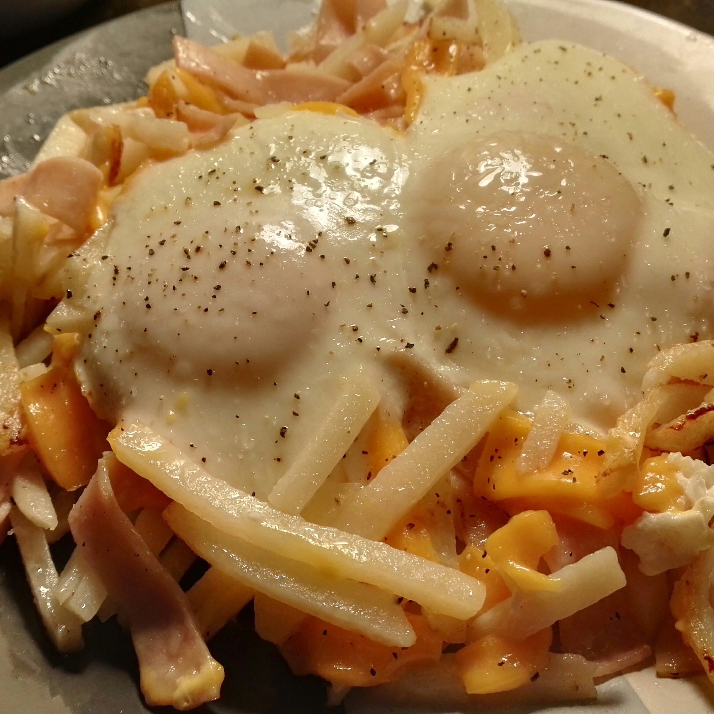 快手早餐—马铃薯火腿蛋