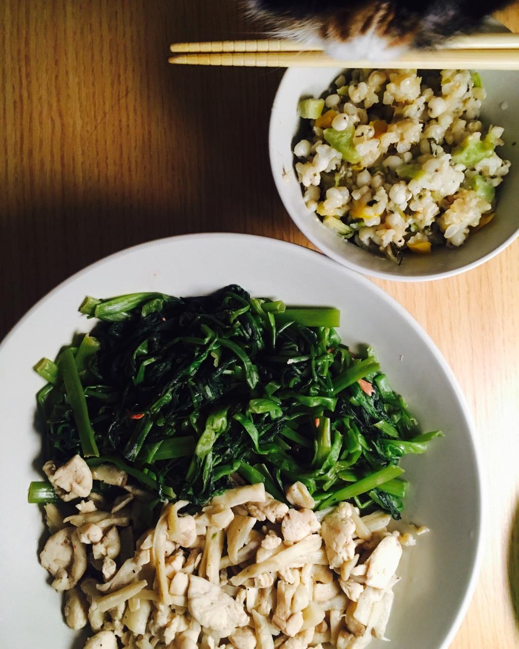 手撕杏鲍菇炒肉丝