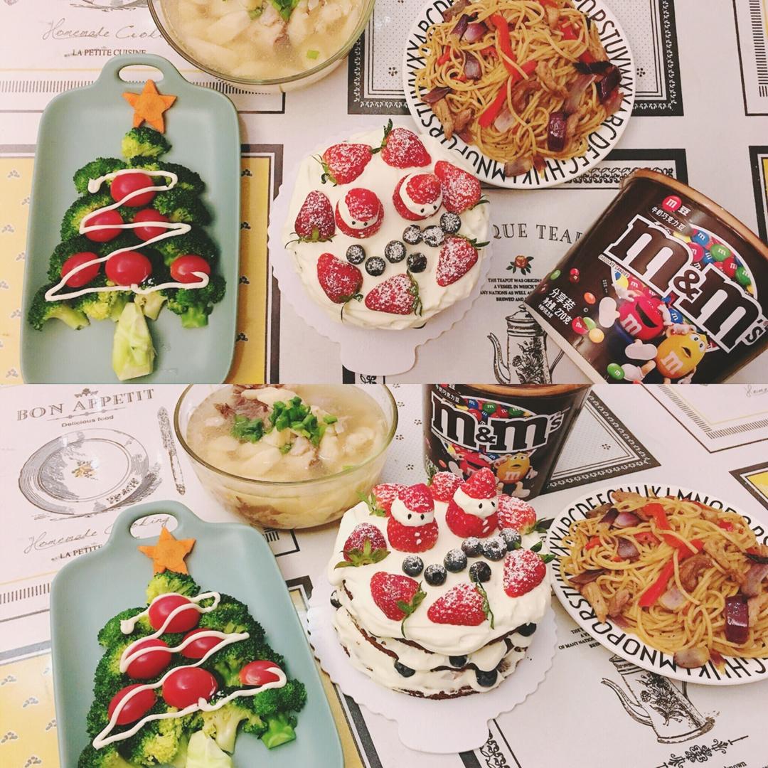 圣诞呆萌裸蛋糕