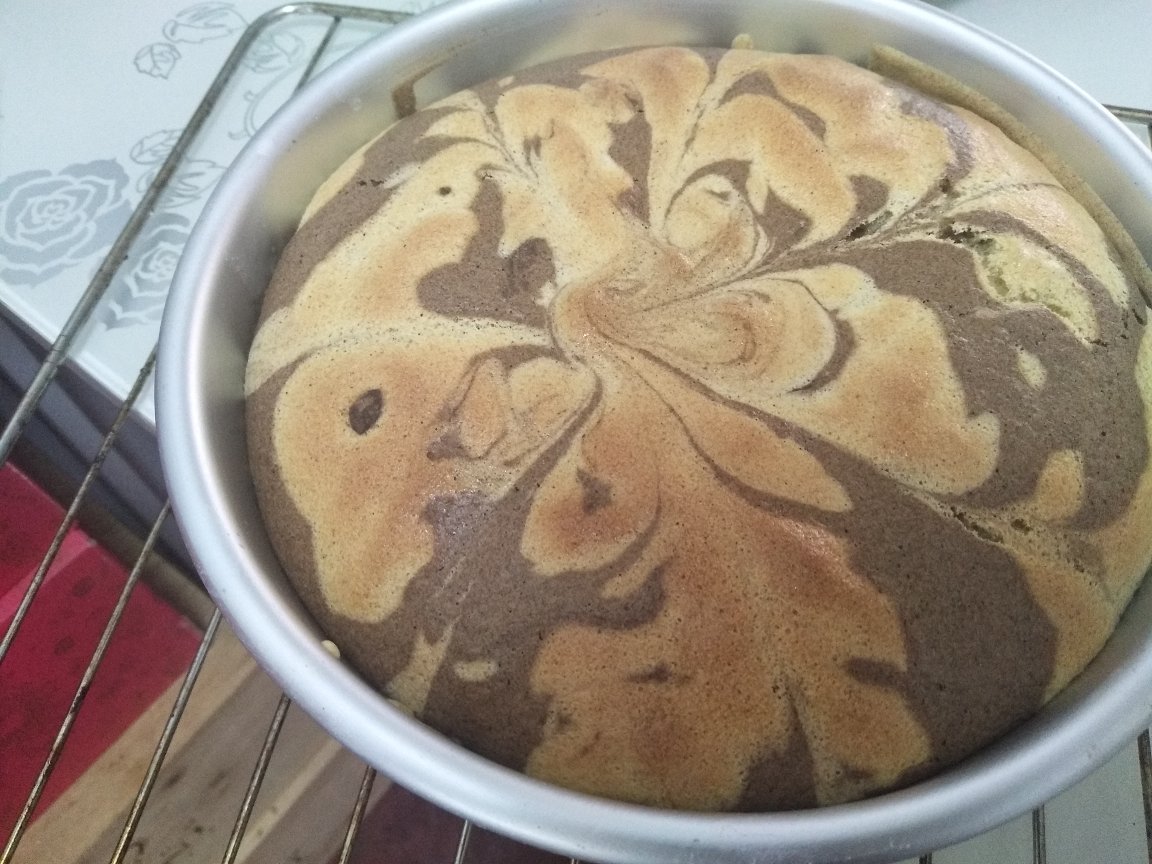 巧克力斑马纹戚风蛋糕（8寸）