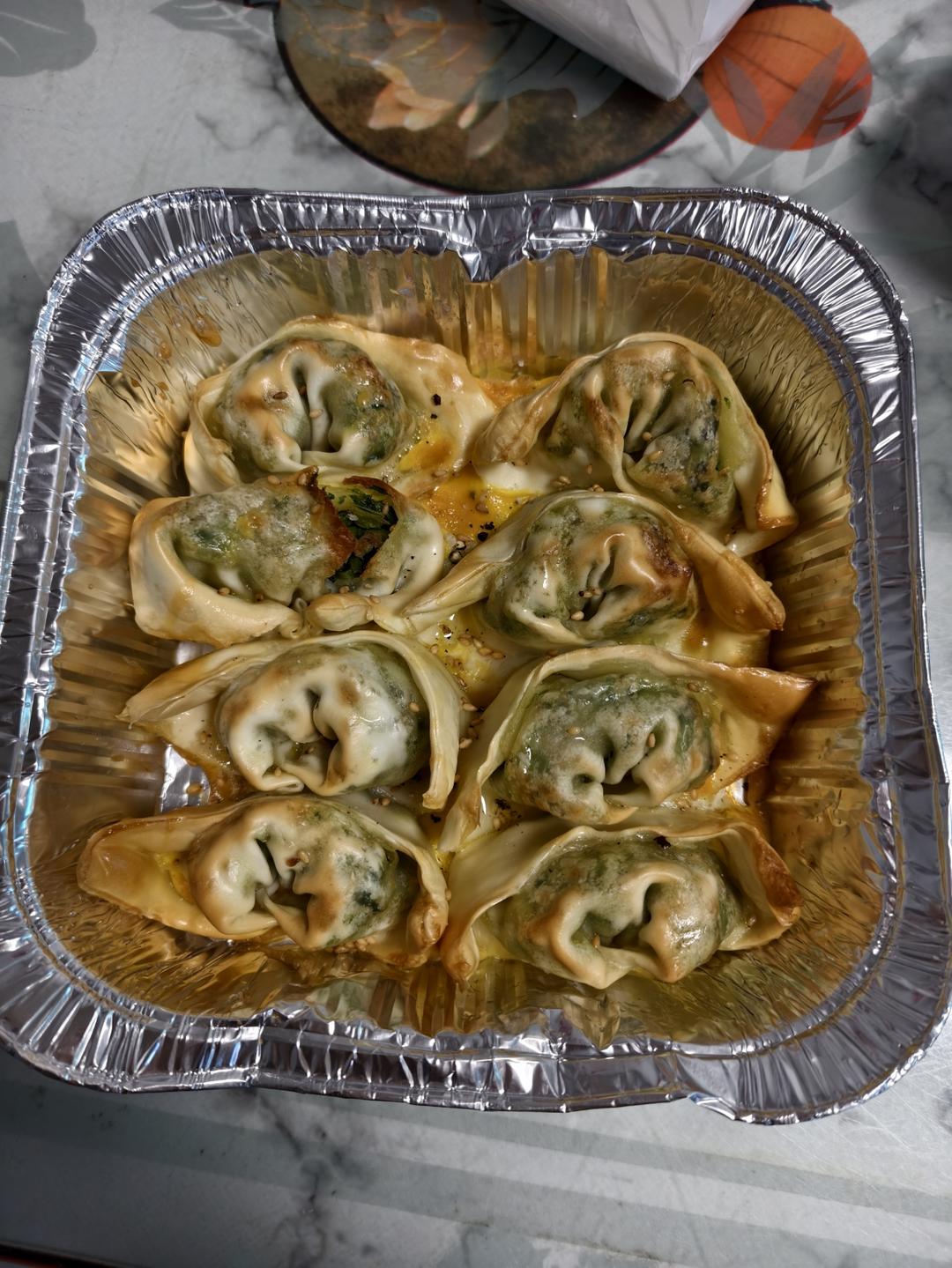 空气炸锅馄饨抱蛋