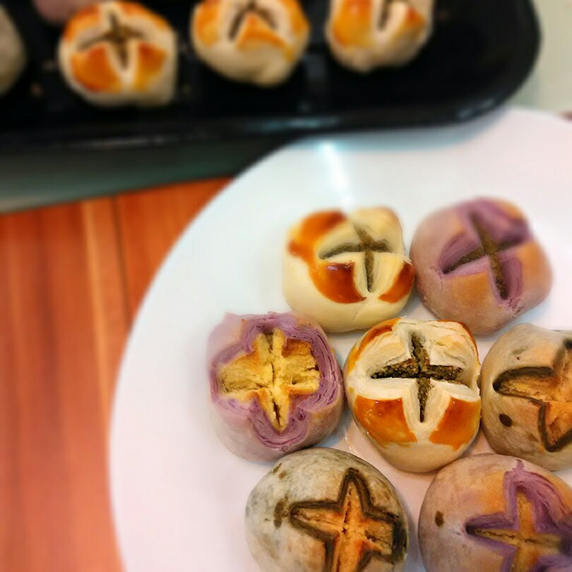 花开富贵之四种口味的椰蓉开口酥