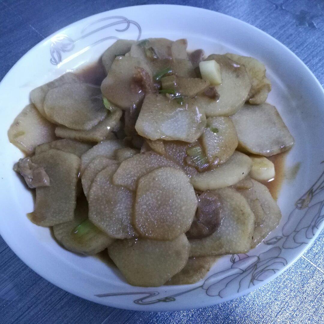 山药炒肉（油渣版）