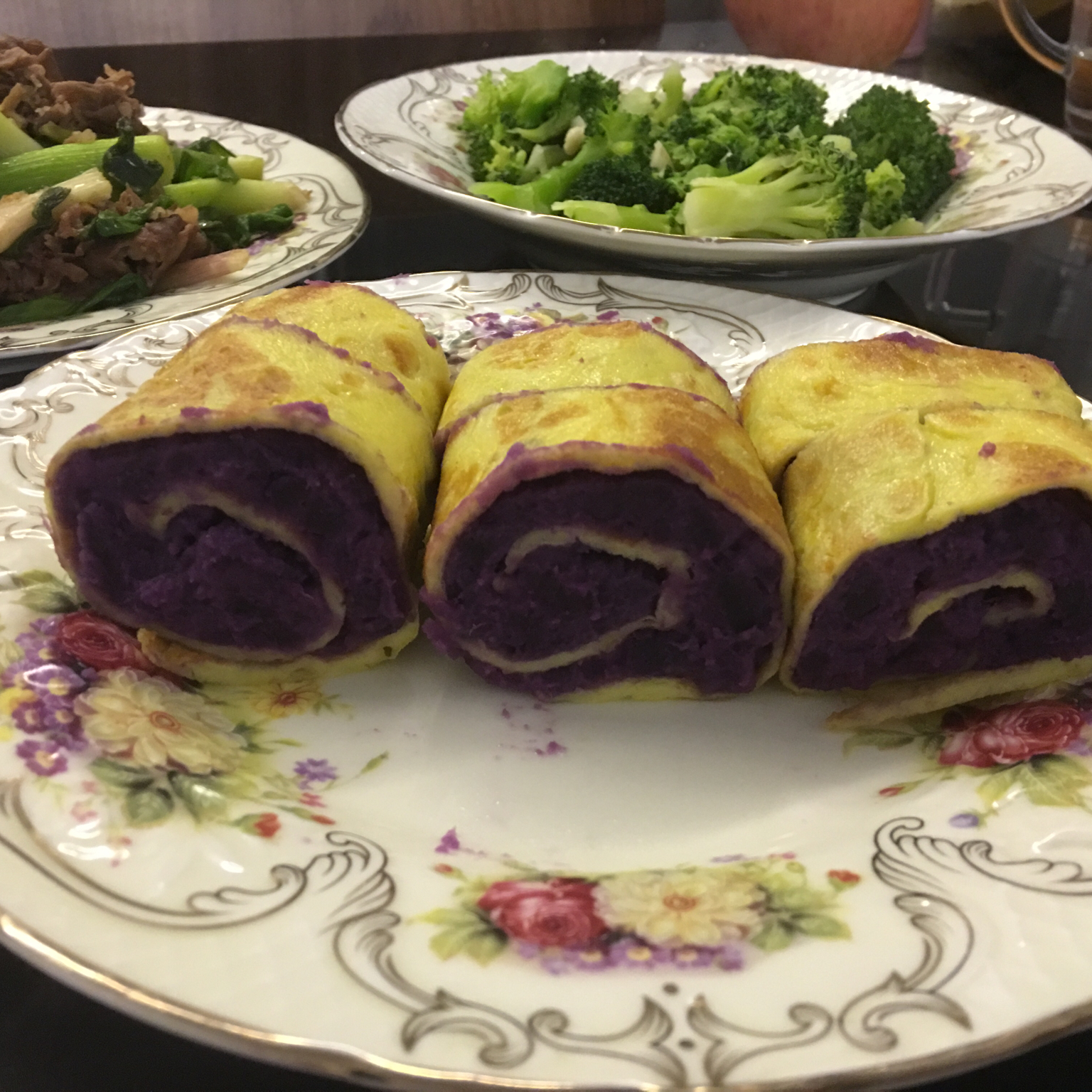 紫薯鸡蛋卷