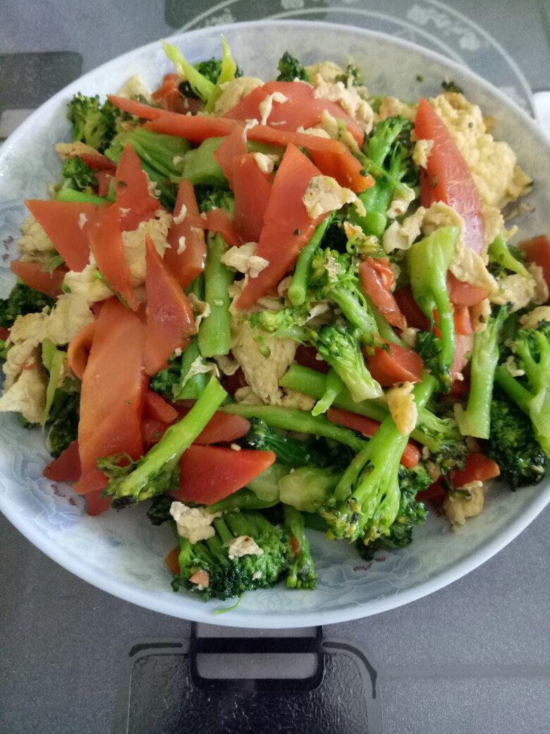 清炒胡萝卜西兰花