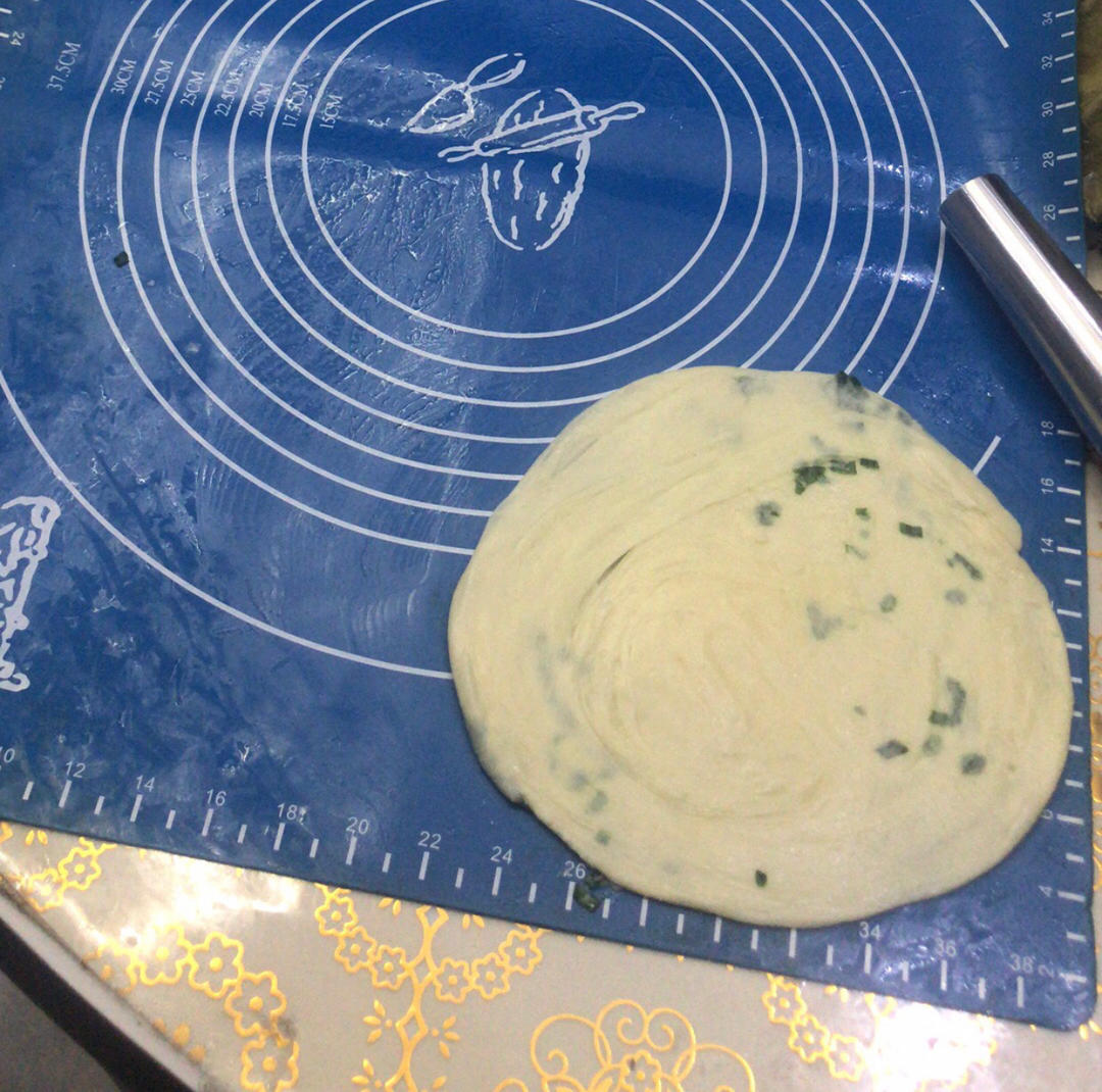 家常鸡蛋葱油饼 凉了也不硬 外酥里软 媲美早餐店 附细节视频详解