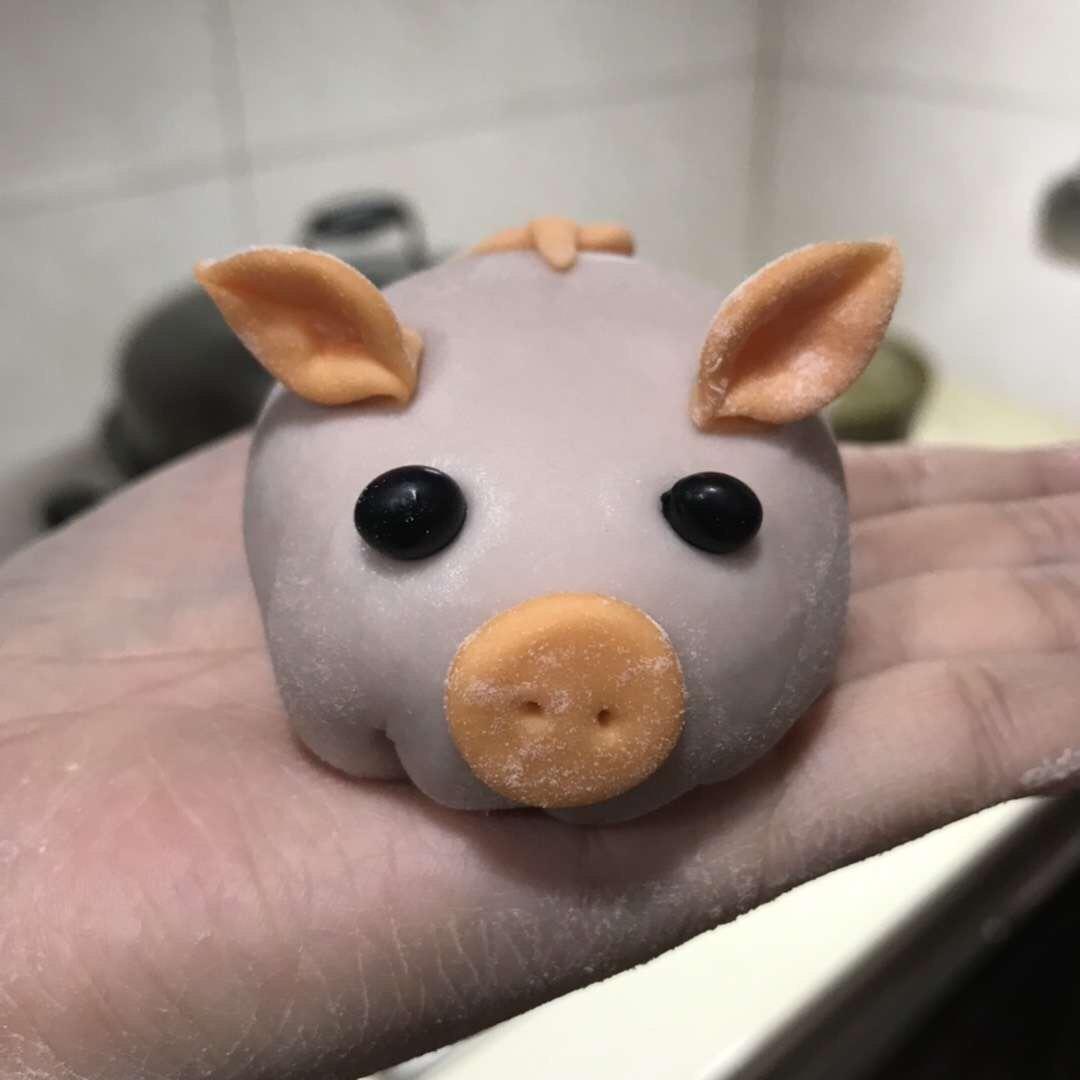 卡通馒头，小猪豆沙包，花样馒头