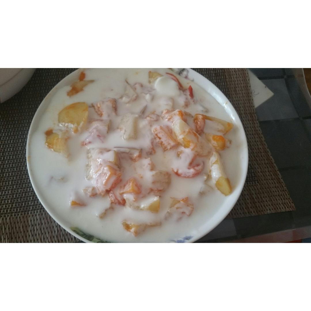 南瓜炖土豆