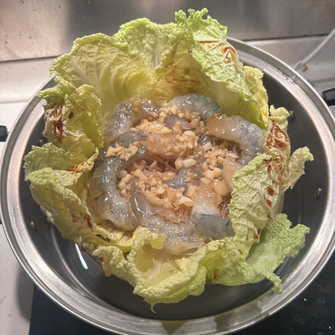 蒜泥虾仁粉丝娃娃菜(电饭煲蒸)