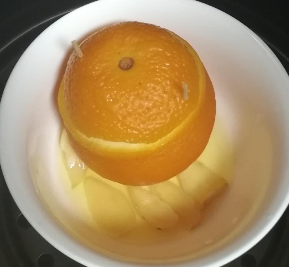 食疗专治咳嗽--橙子蒸盐