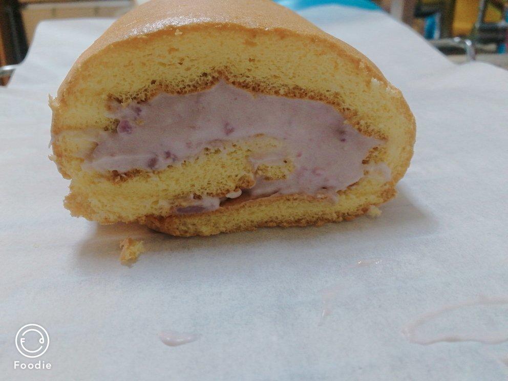 几分甜香芋奶冻卷/卷不裂配方+新鲜香芋奶油+入口即化奶冻/烘焙视频蛋糕篇7「薄卷」