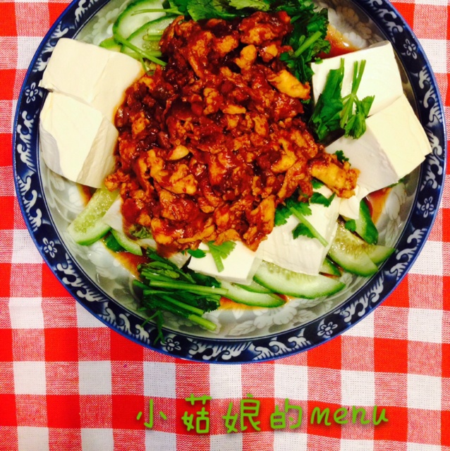 辣酱拌豆腐
