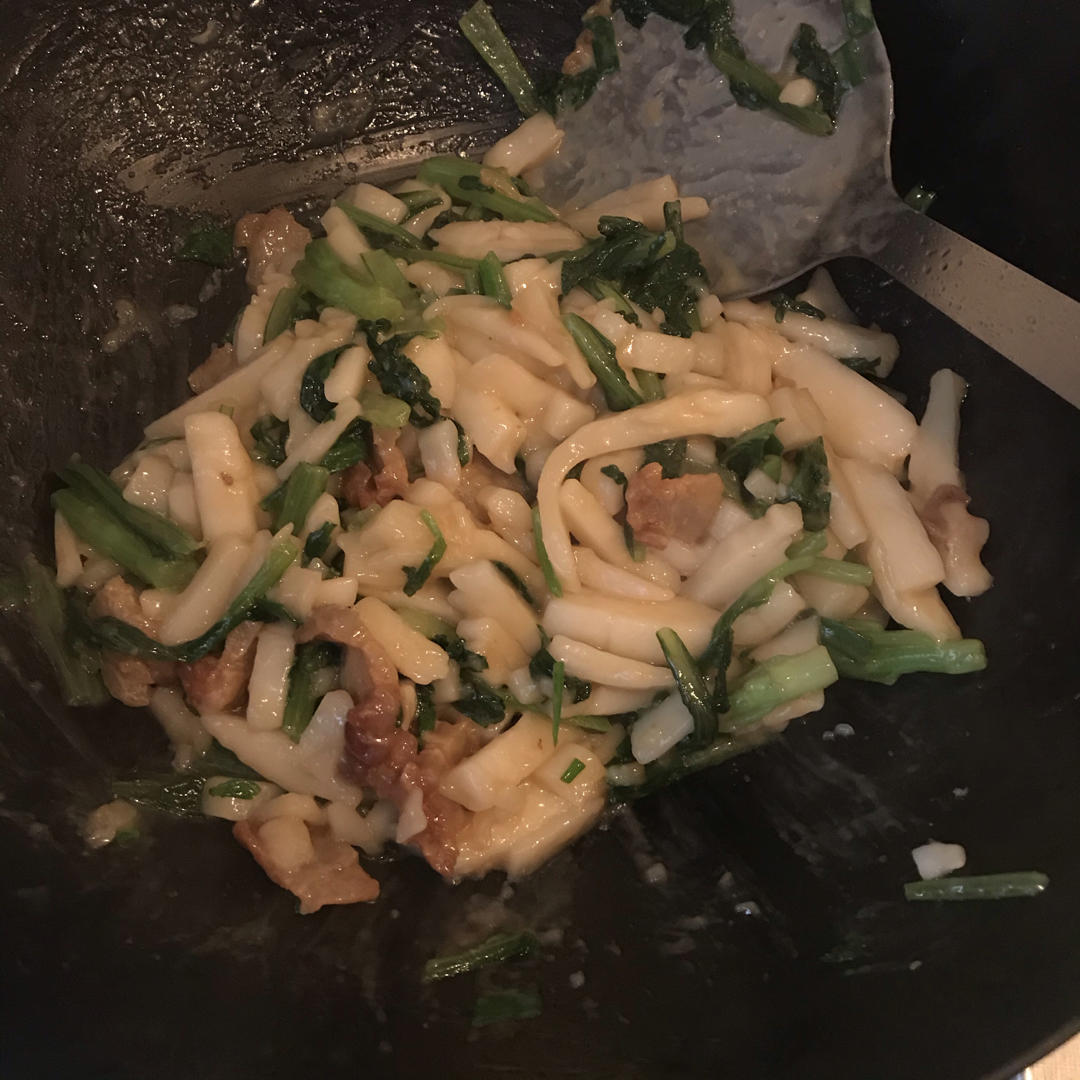 🥢【老宁波系列】不能再简单的～炒年糕（青菜肉丝版）🥢