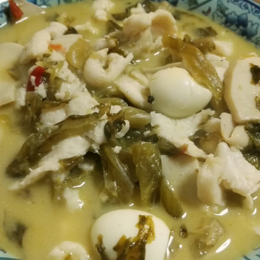 草裙大灰狼做的酸菜龙利鱼