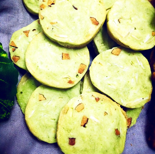 抹茶杏仁片饼干