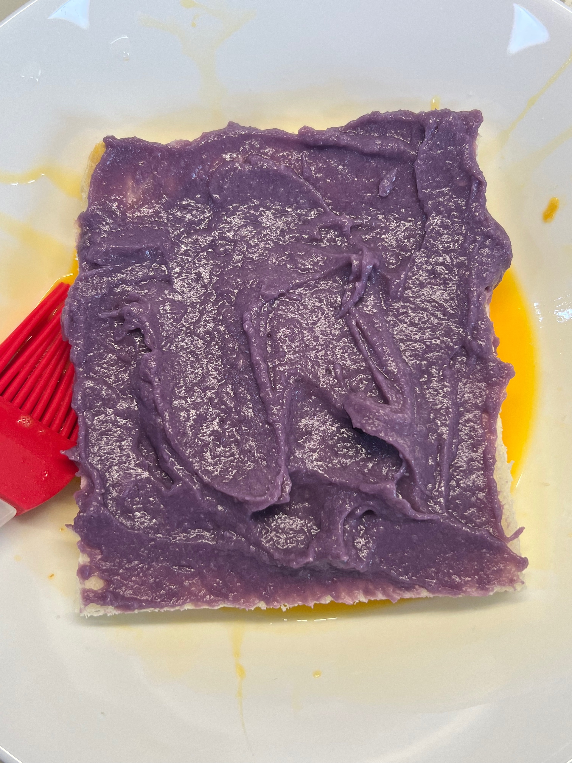 芋泥紫薯面包的做法 步骤5
