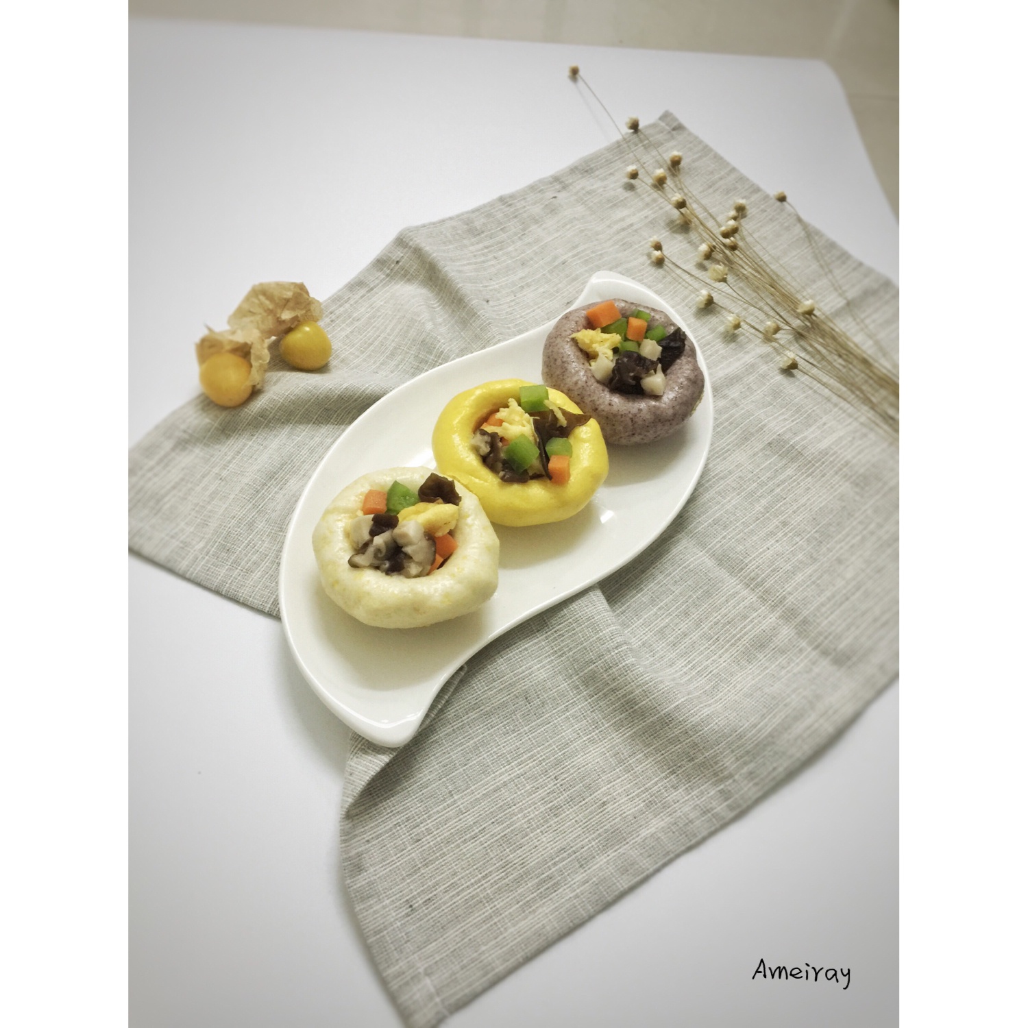 五彩酱丁窝窝头