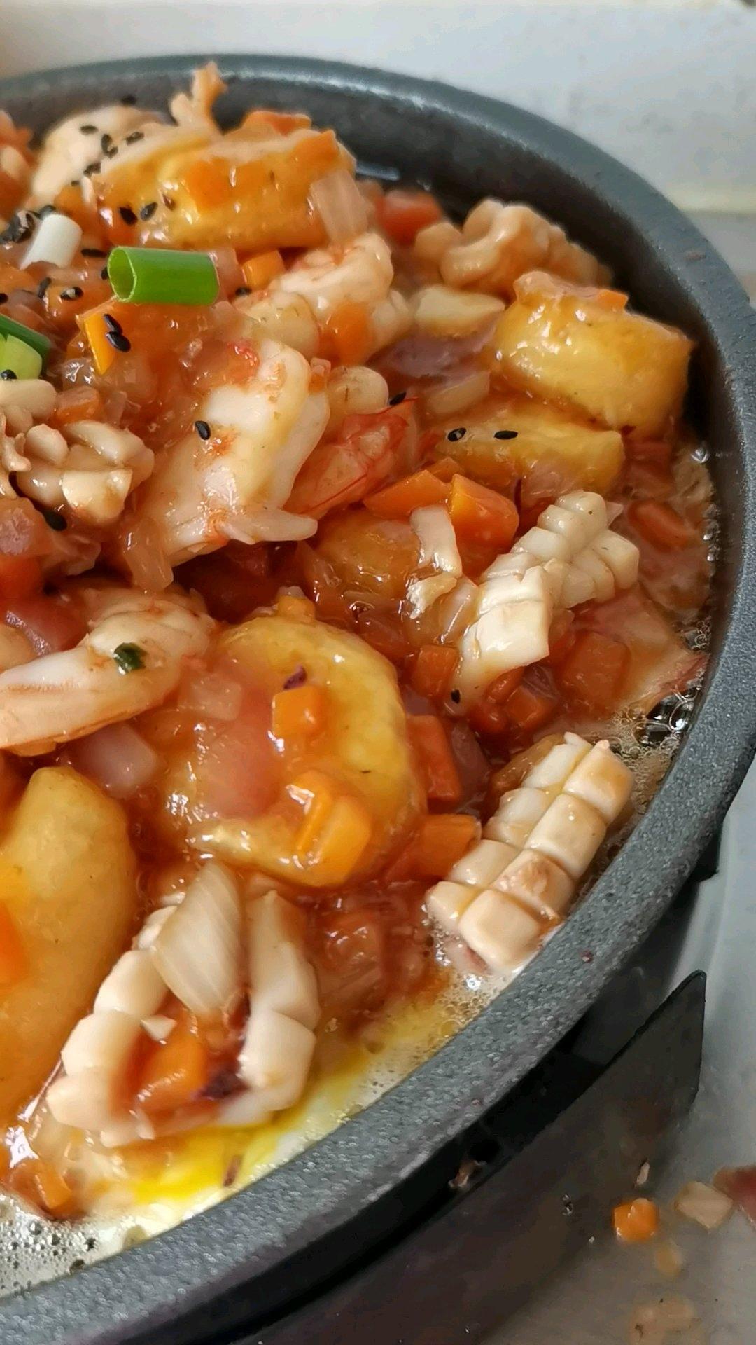 铁板三鲜