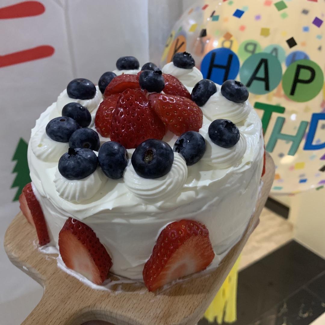 6寸 水果生日蛋糕 ——附带淡奶油打发程度