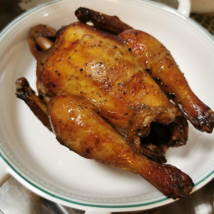 西西做的烤箱版脆皮电烤鸡