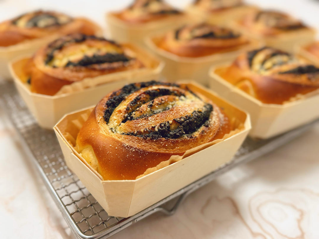 出缸面温控制大法---100%冷藏中种，黑芝麻迷你小吐司