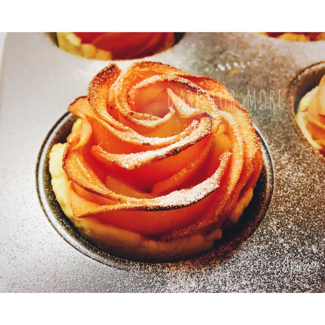 月亮的眉毛做的玫瑰苹果派