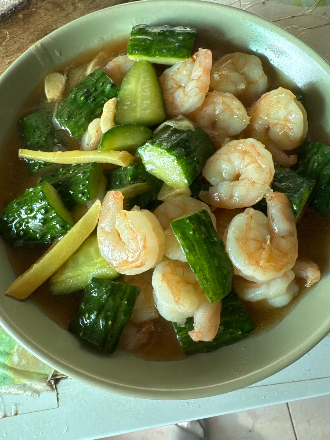 独食快手菜——青瓜炒虾仁